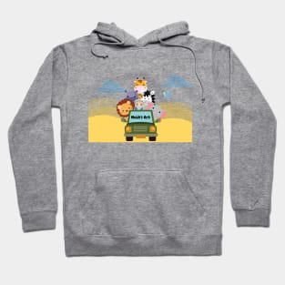 Modern Cute Noah Ark and his animal in the Jeep Hoodie